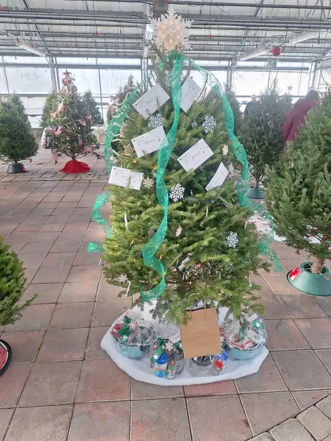 A decorated Christmas tree at a past Rochester Festival of Trees