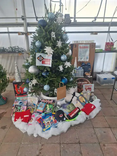 A decorated Christmas tree at a past Rochester Festival of Trees